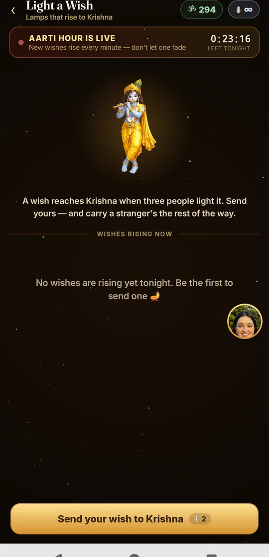 Aarti Hour — Light a Wish to Krishna