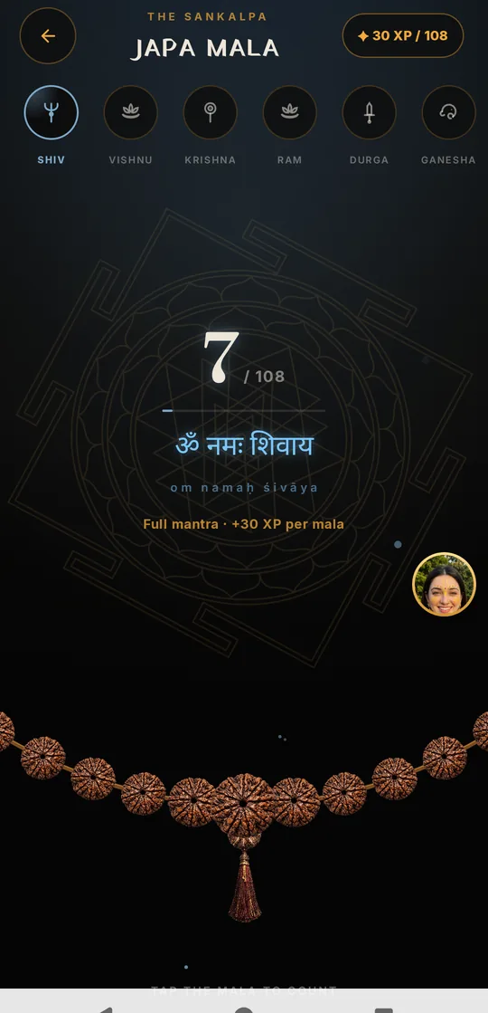 ShukrAI Japa Mala with rudraksha beads and six deities