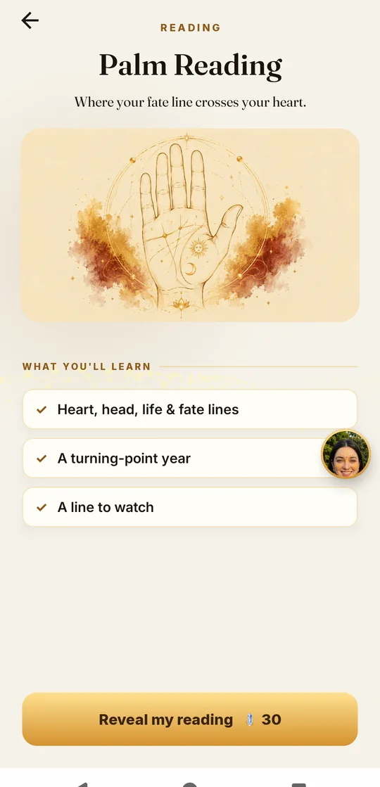 Palm Reading — heart, head, life and fate lines